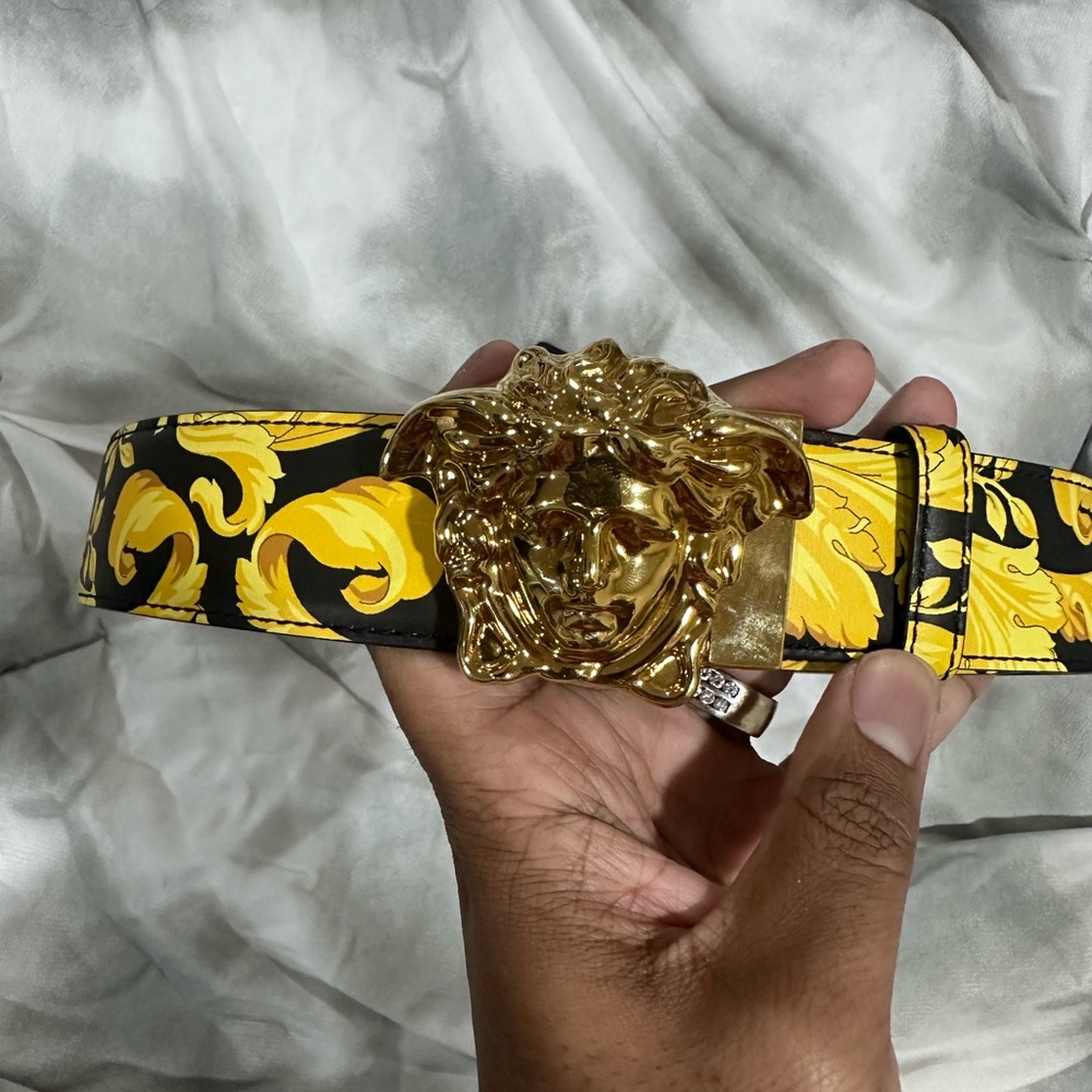 Versace Gold Medusa Buckle Belt